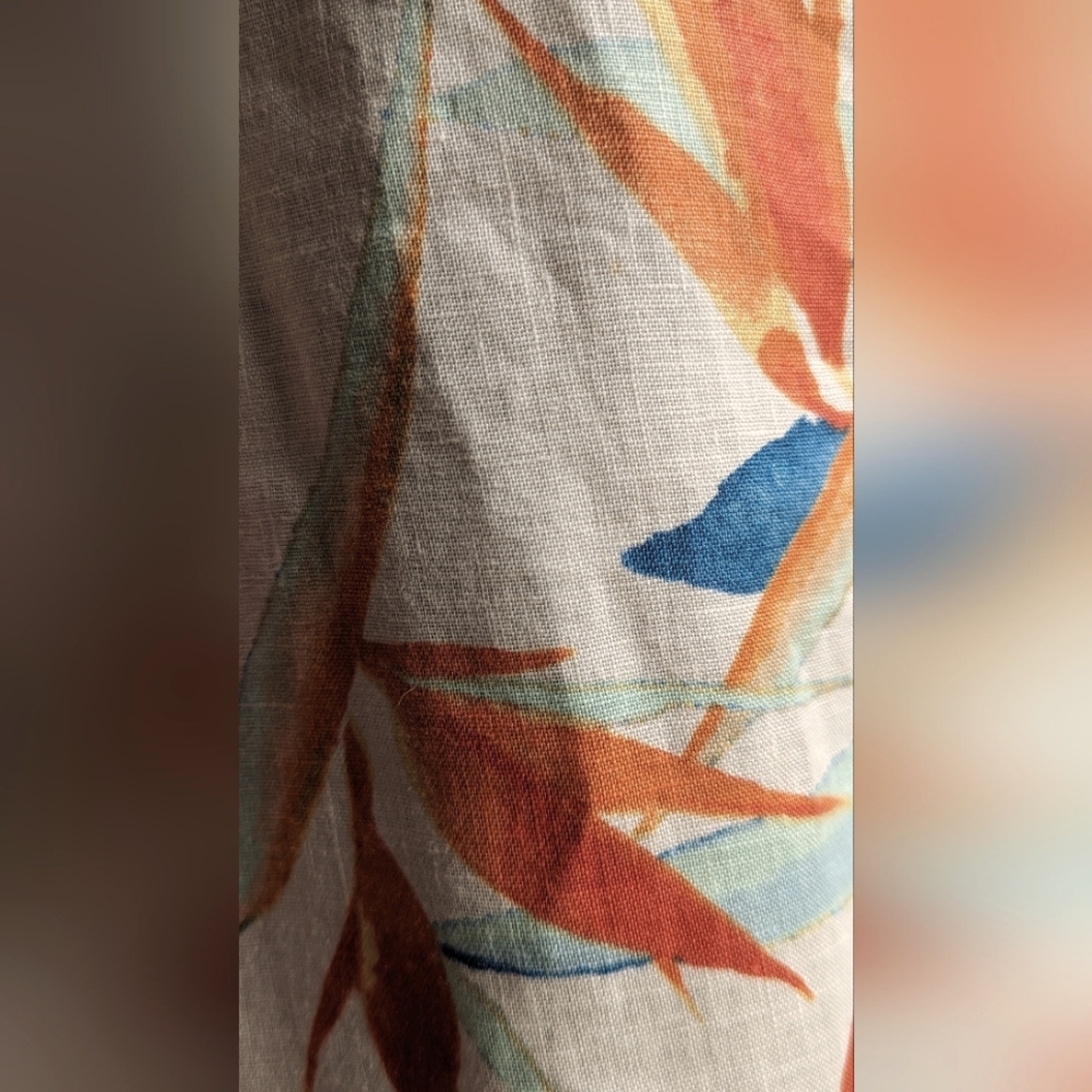 EUC... Tommy Bahama 100% Linen Tropical Bird of Paradise Halter Dress Size XS/TP - Picture 2 of 5